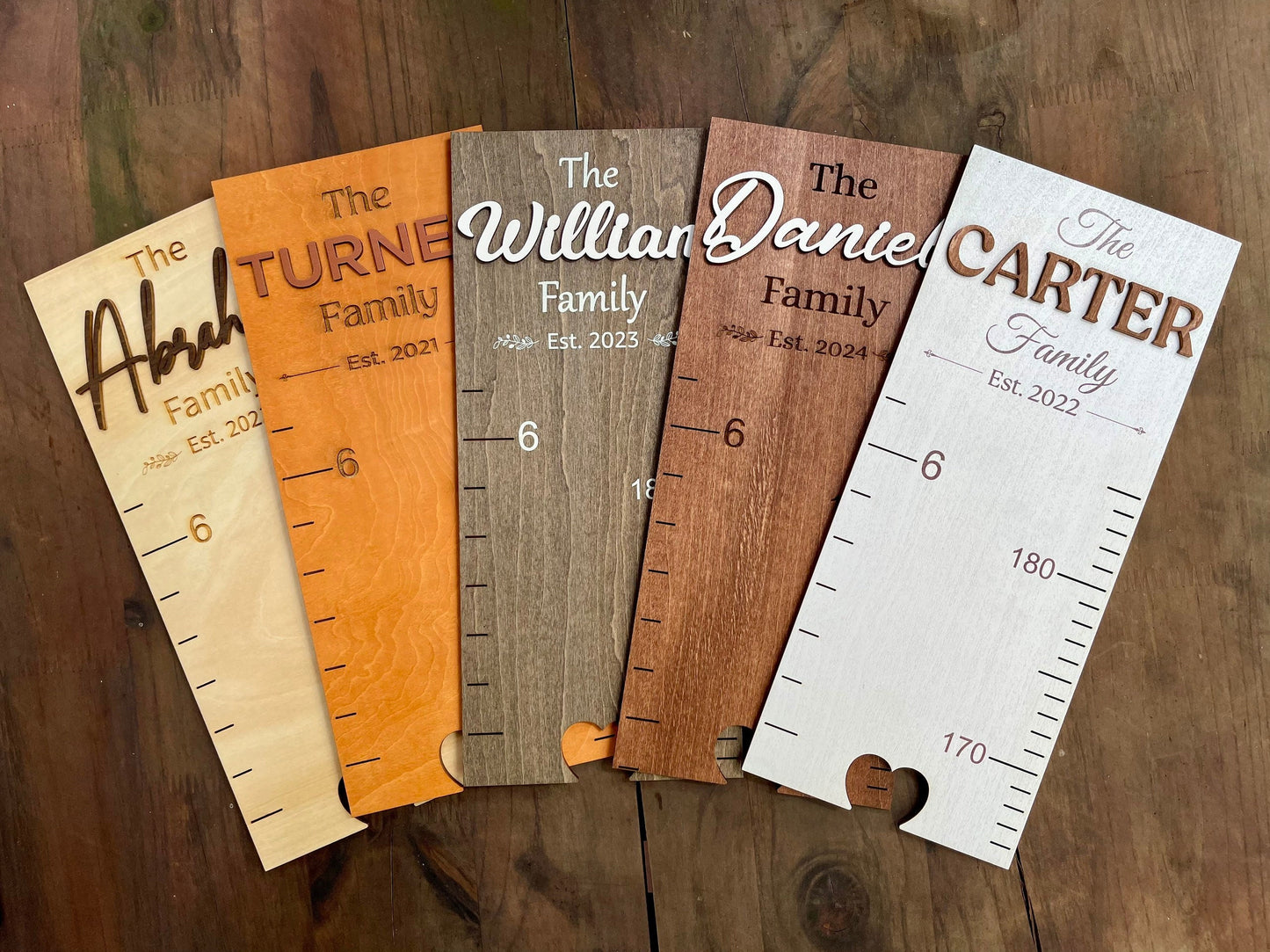 Family Height Chart Personalized Growth Chart Height Chart for Kids Baby Growth Chart Height Ruler for Wall Wooden Nursery Decor