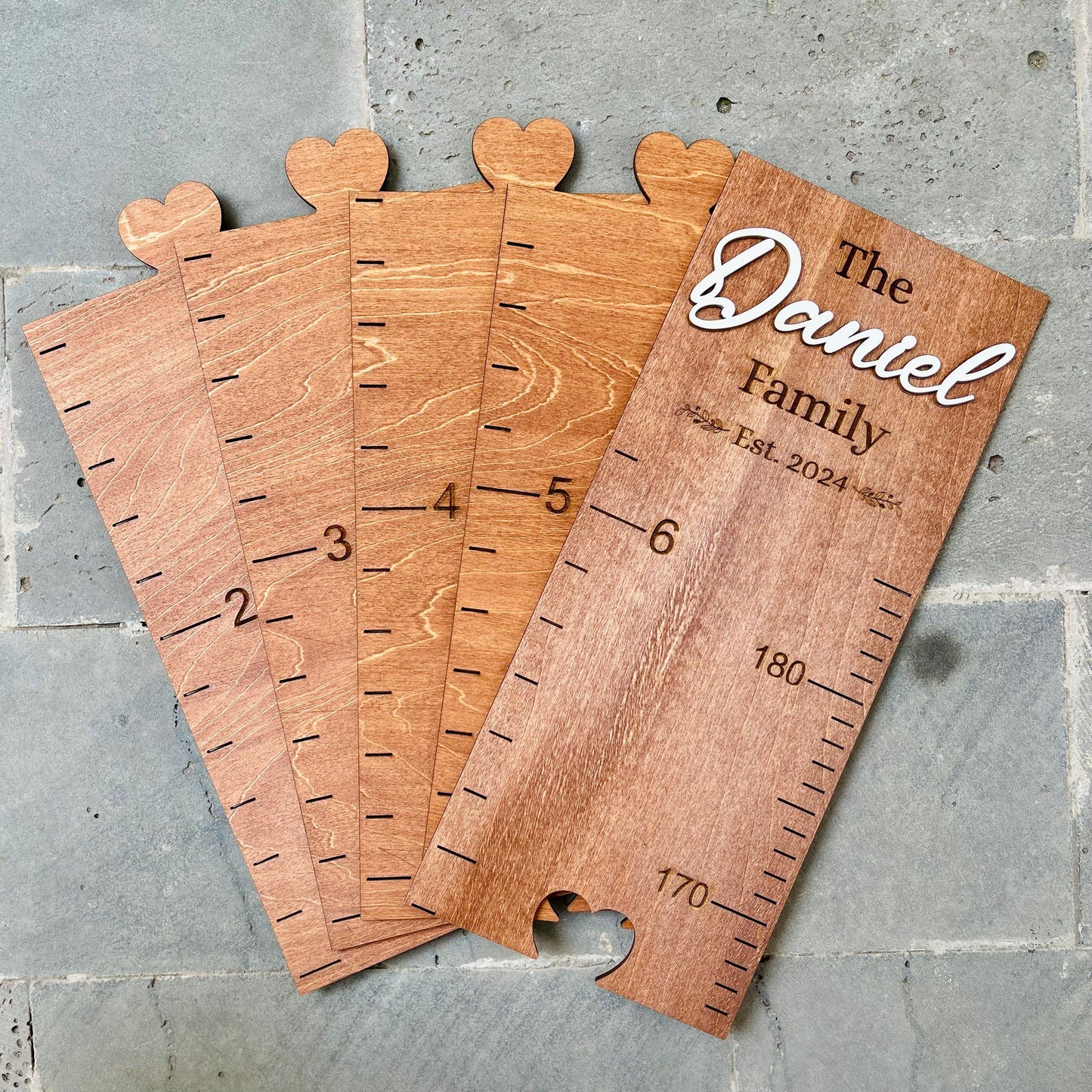 Family Height Chart Personalized Growth Chart Height Chart for Kids Baby Growth Chart Height Ruler for Wall Wooden Nursery Decor