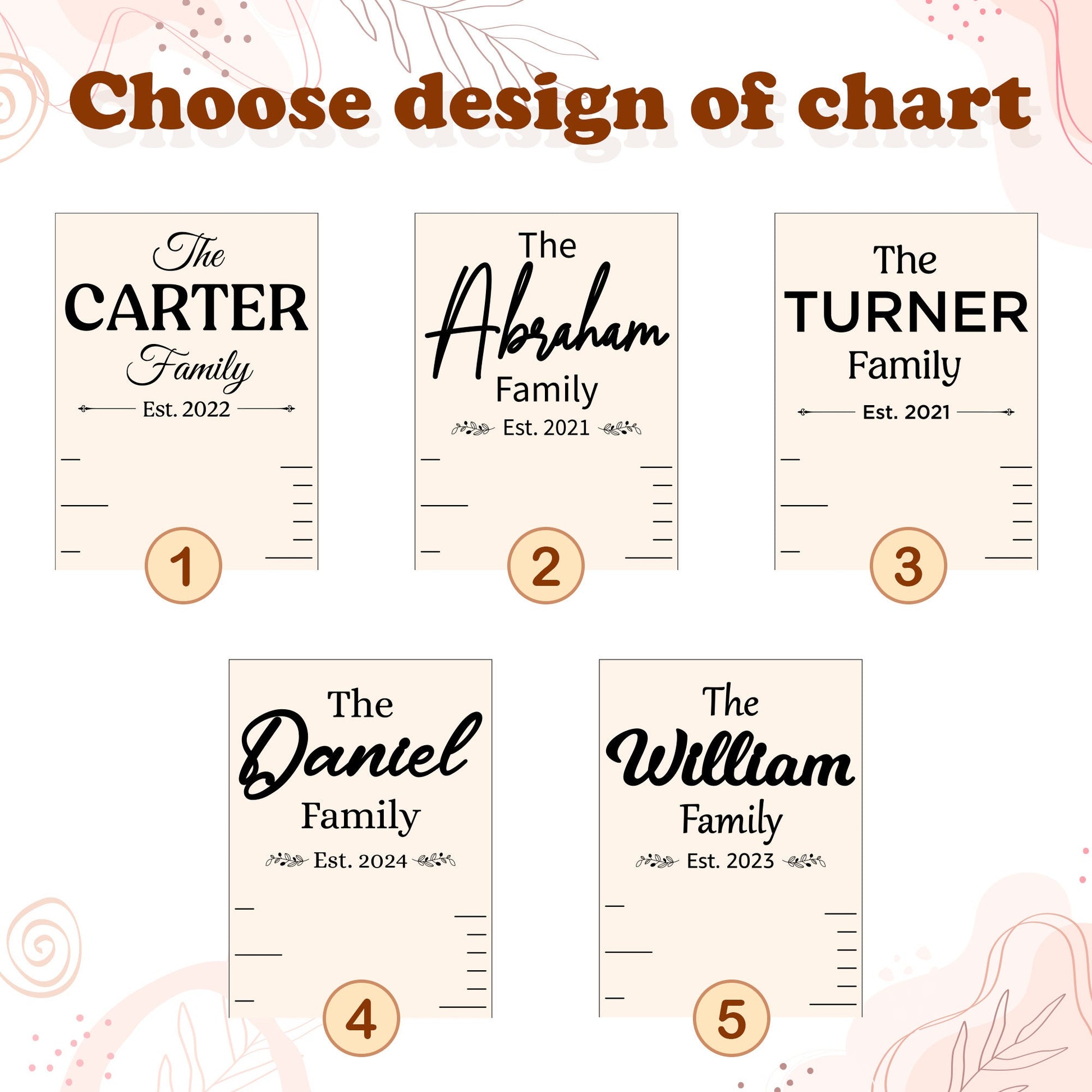 Family Height Chart Personalized Growth Chart Height Chart for Kids Baby Growth Chart Height Ruler for Wall Wooden Nursery Decor