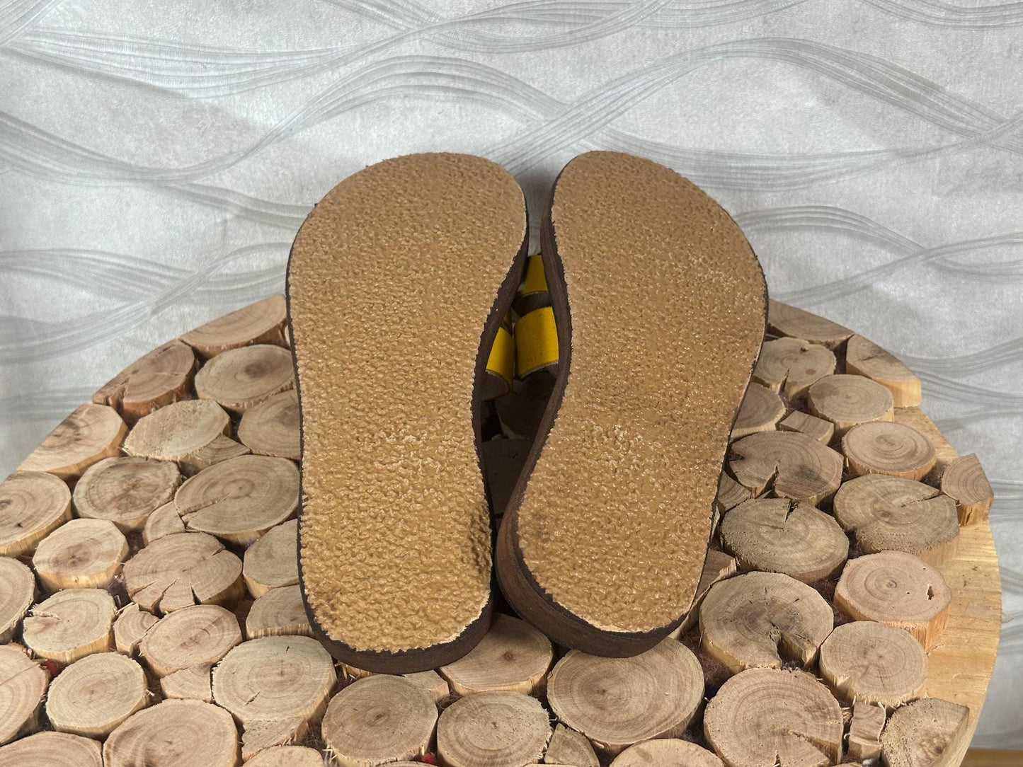 Handmade Moroccan Yellow Leather Sandals – Summer Shoes for Women, Greek Style Comfortable Soft Leather Sandals, Boho Gladiator Gift