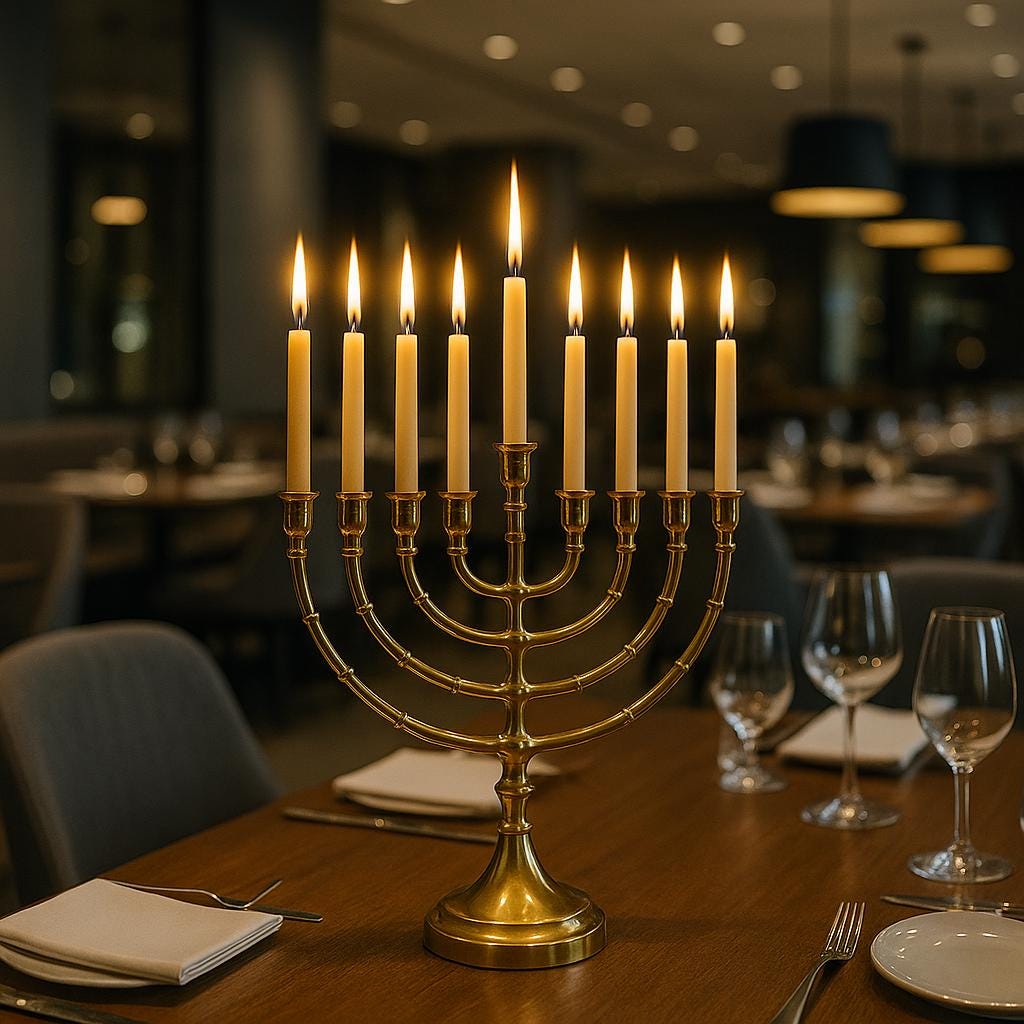 Solid Brass 7 Branch Menorah | Temple Menorah Judaica Art | Home Decor | Synagogue Religious Decor | Candelabra Gift