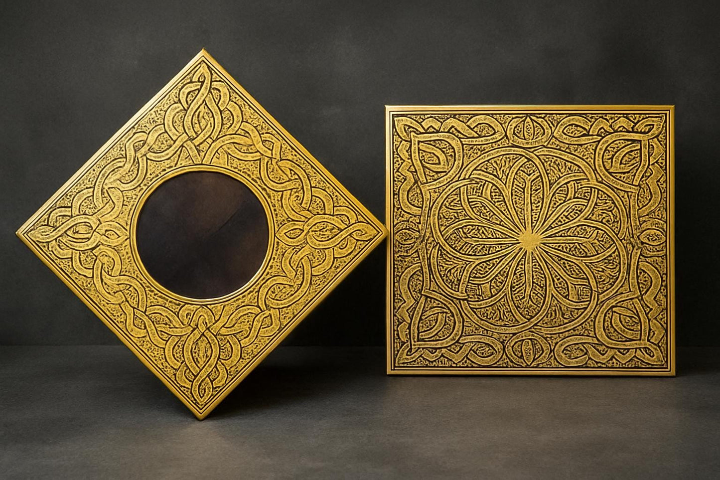 Handmade Moroccan Brass Tissue Box Cover – Hammered & Engraved Golden Brass Holder for Boho Home, Luxury Bathroom and Living Room Decor