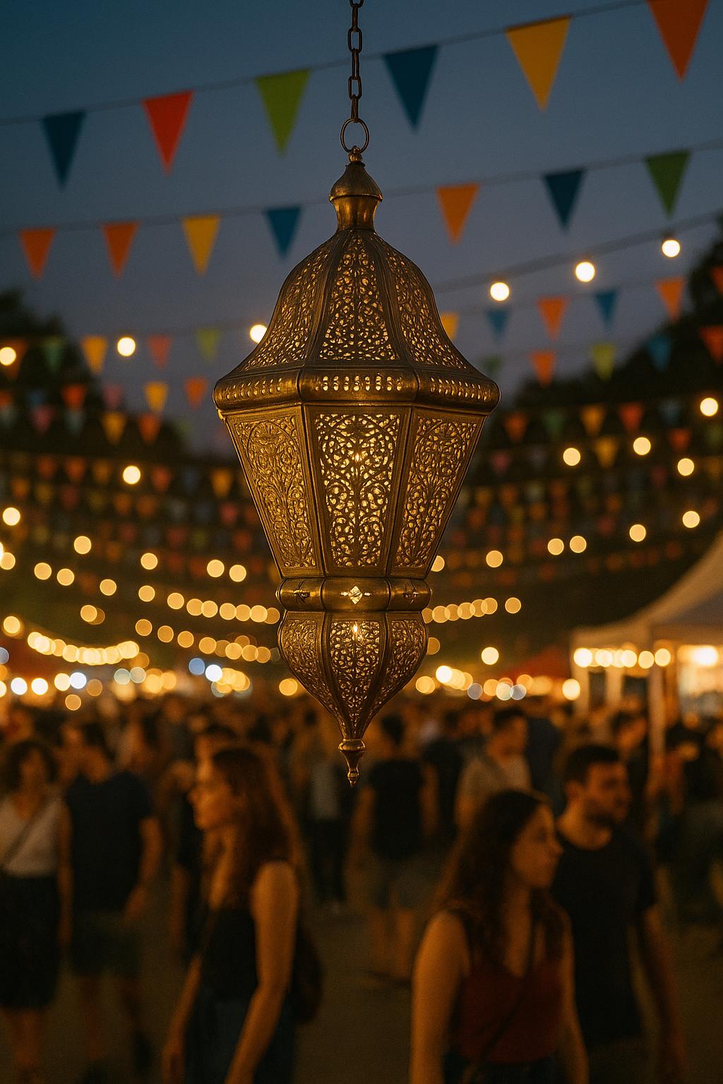 Large HANGING Moroccan Lantern/Candle Holder with brass/antique gold, riad style, artisanal shape