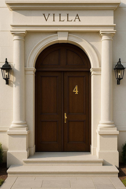 Handmade Brass House Numbers 0–9 | Moroccan Solid Brass Address Digits | Golden Door Sign | Rustic Modern Artisan Home Décor